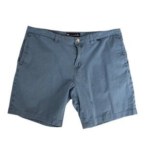 Travis Mathew Blue Gray Shorts 36 Golf Soft Resort Prep Core